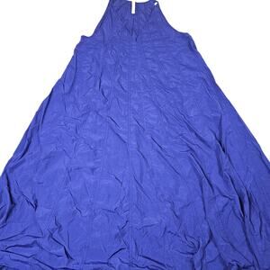 Athleta Canopy Parachute Dress Size Medium Poseidon Blue Strapless Lightweight